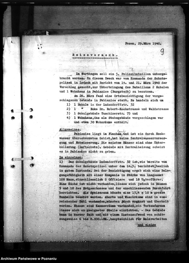 Obraz 13 z jednostki "Allgemeine Unterkunftsfragen (Dienststellen) in Litzmannstadt"