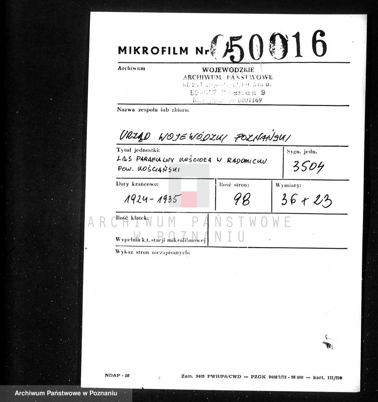 Obraz 2 z jednostki "Las parafialny kościoła w Radomicku powiat kościański"