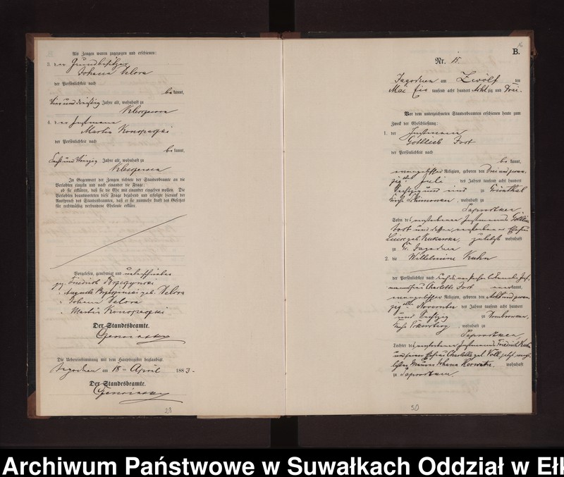 image.from.unit.number "Heiraths-Neben-Register des Preussischen Standes-Amtes Rydzewen Kreis Loetzen"