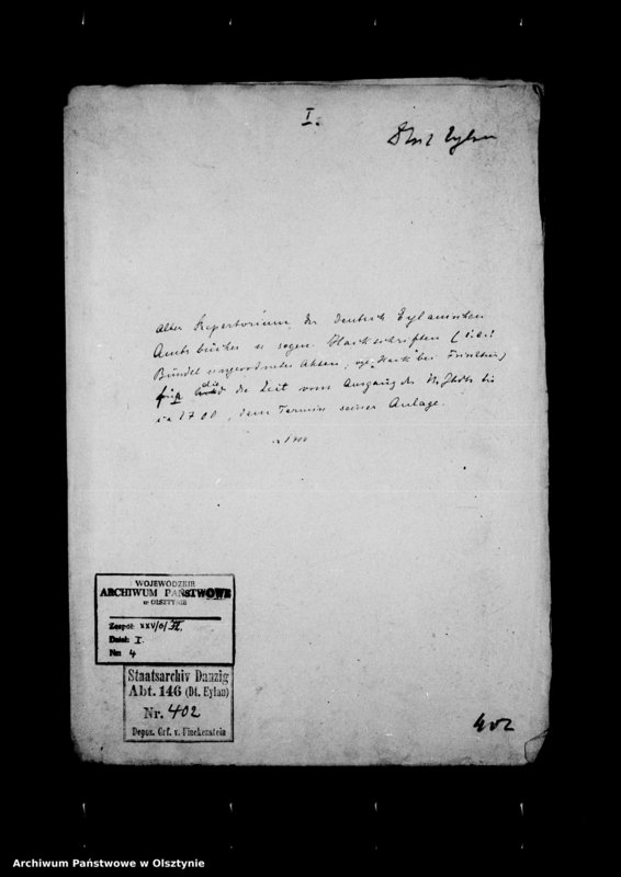 image.from.unit.number "Altes Repertorium der zwei Deutsch Eylauschen Amtsbücher und 5 Hackschiften"