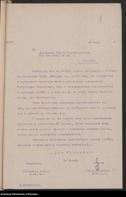 Obraz 3 z jednostki "Krzyżowniki, powiat Poznań - akta koła."