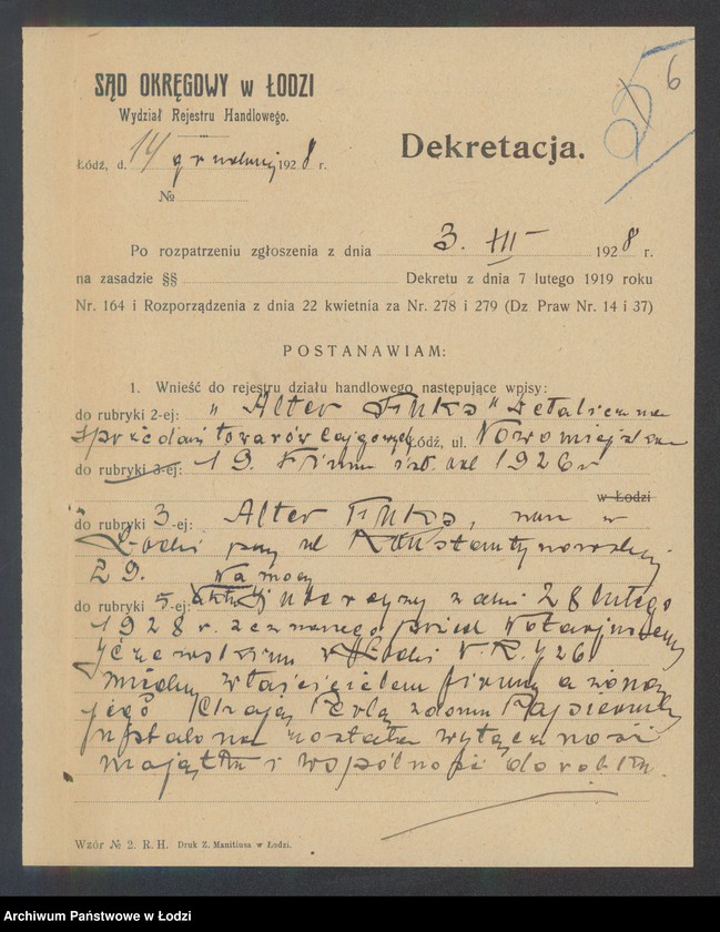 image.from.unit.number "Alter Fuks – detaliczna sprzedaż towarów cajgowych"