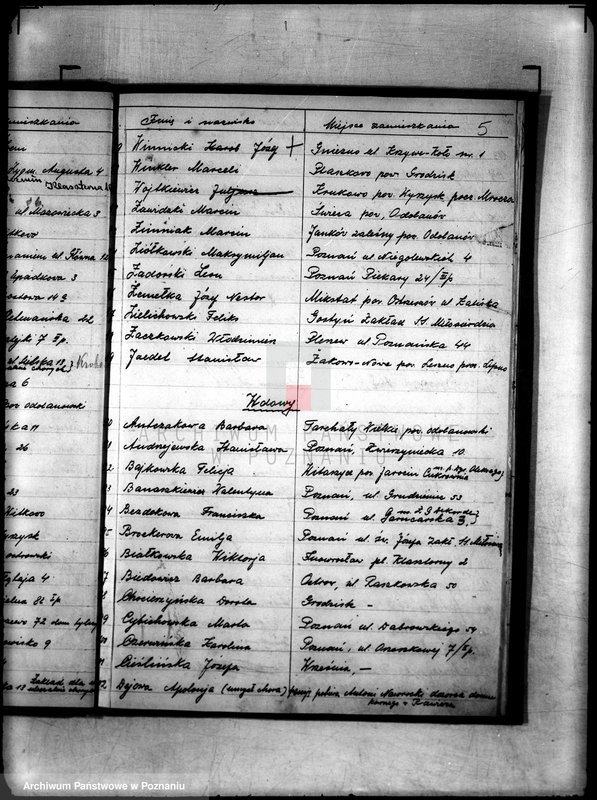 Obraz 9 z jednostki "/Spis Weteranów i Wdów po weteranach z 1863 r./"