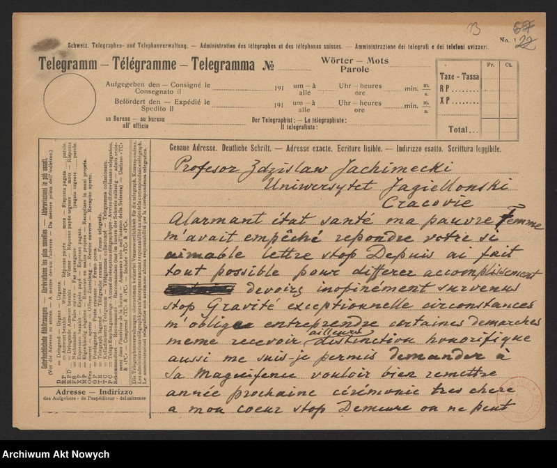 image.from.unit.number "Korespondencja dotycząca nadania dyplomów doktoratów honoris causa przez Uniwersytet Jagielloński, Uniwersytet Poznański i Uniwersytet Warszawski; Są 2 dyplomy: UW i UP - przechowywany oddzielnie (duży format)"