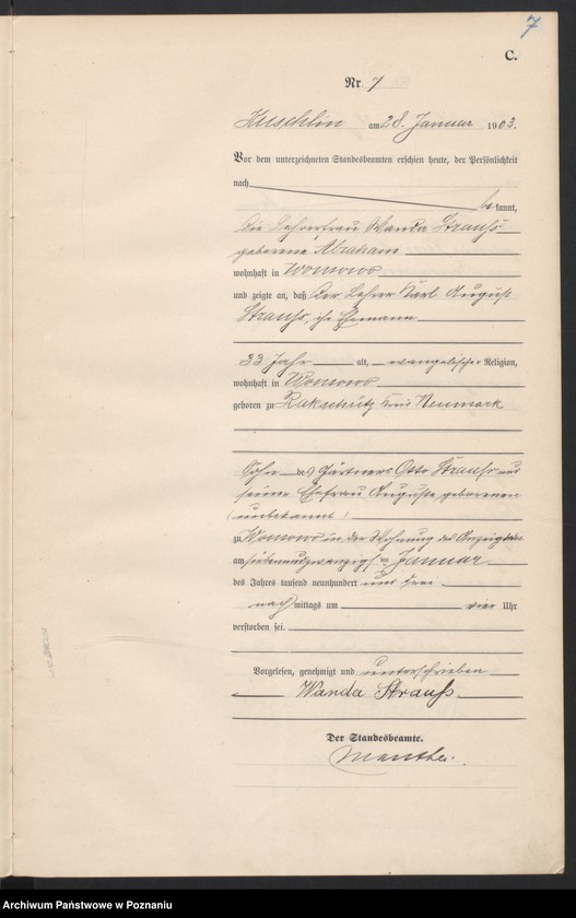 Obraz 10 z jednostki "Sterbe-Haupt-Register"