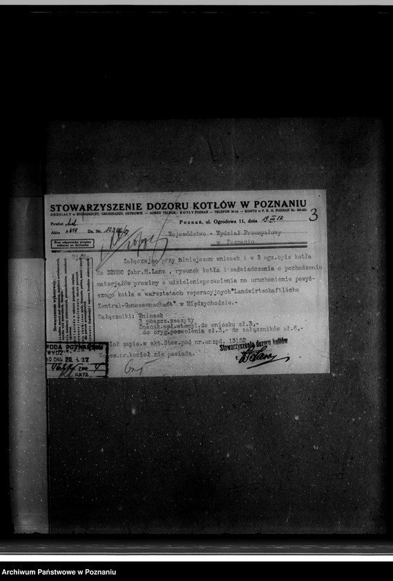 Obraz 7 z jednostki "Tartak R. Nitschego w Boruji Starej powiat wolsztyński nr woj. 6050 pop. własność Landwirtschaftliche Zentral-Genossenschaft Międzychód"