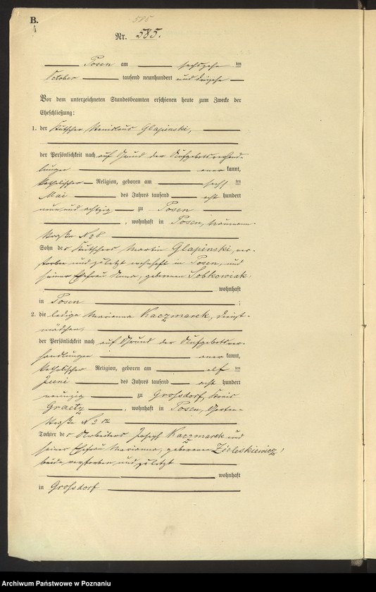 Obraz 6 z jednostki "Księga miejscowa małżeństw tom III [Rejestr główny małżeństw]"