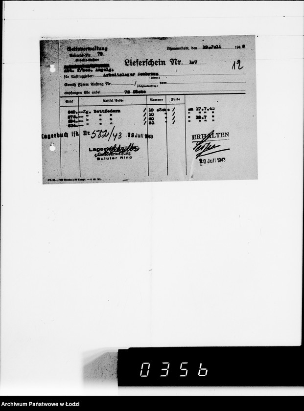 Obraz 16 z jednostki "Lieferscheine Pabianice"