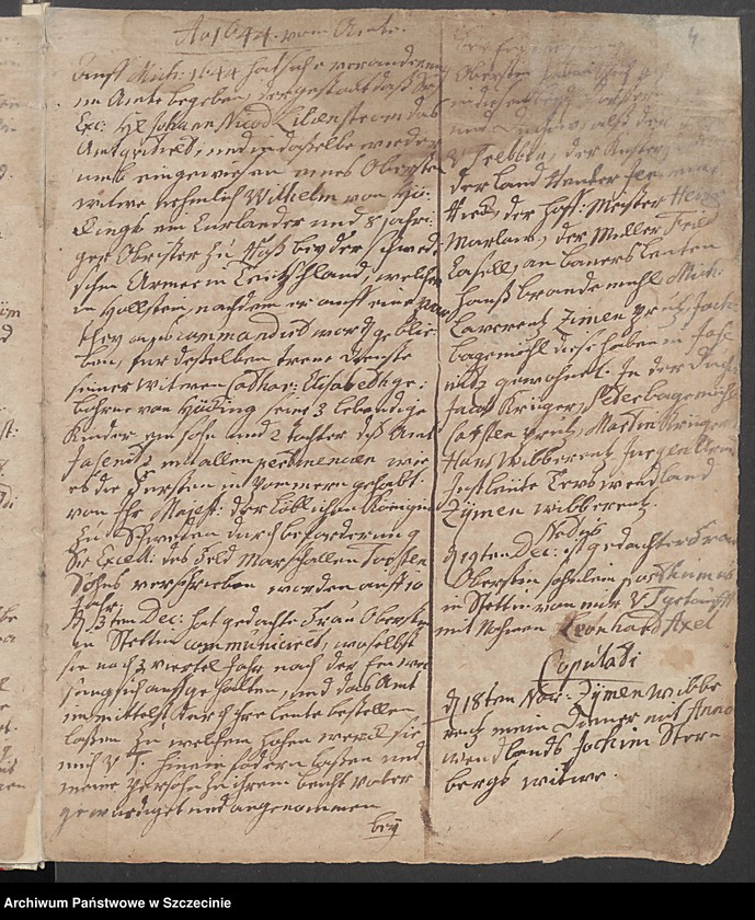 image.from.collection.number "Księga urodzonych, ochrzczonych, poślubionych i zmarłych z parafii Jasienica (Jasenitz) z lat 1641-1776111"