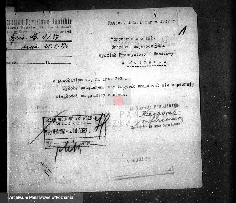 Obraz 5 z jednostki "Zatwierdzenie zakładu przemysłowego /odlewni metalu/ F. Przybylskiego w Lesznie"