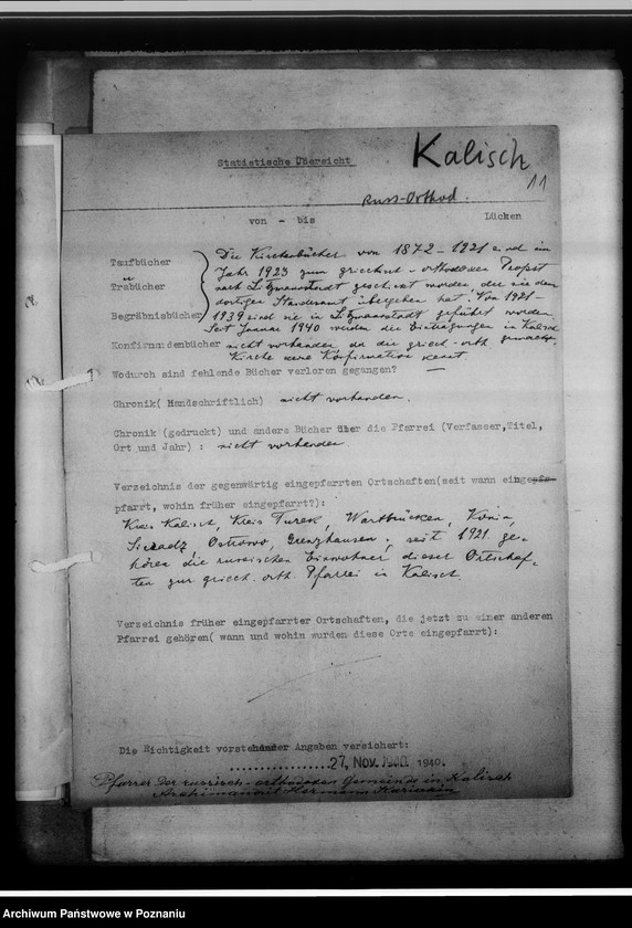 Obraz 15 z jednostki "Orthodoxe. Kirchenbücher im Warschauer Konsistorium"