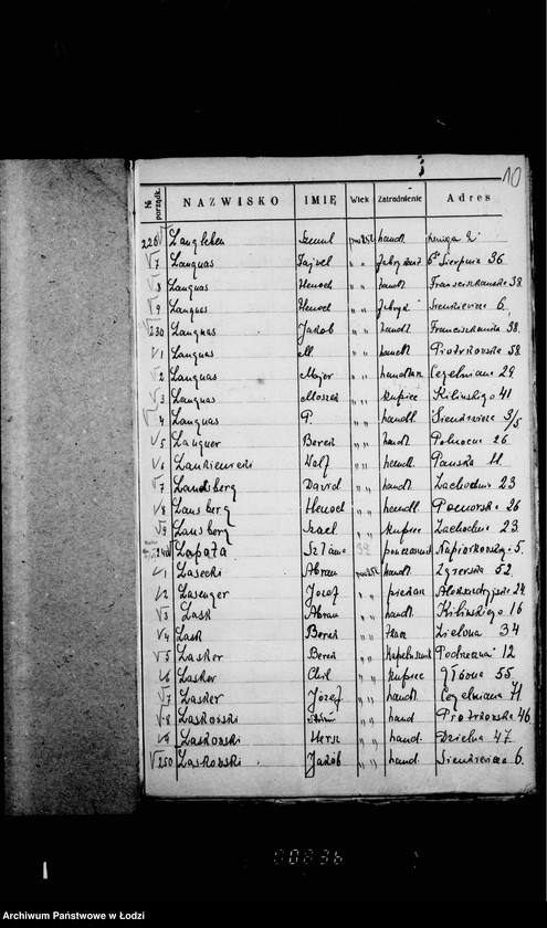 Obraz 15 z jednostki "Lista wyborców Gminy Wyznaniowej Żydowskiej w Łodzi 1924 r. lit. L"