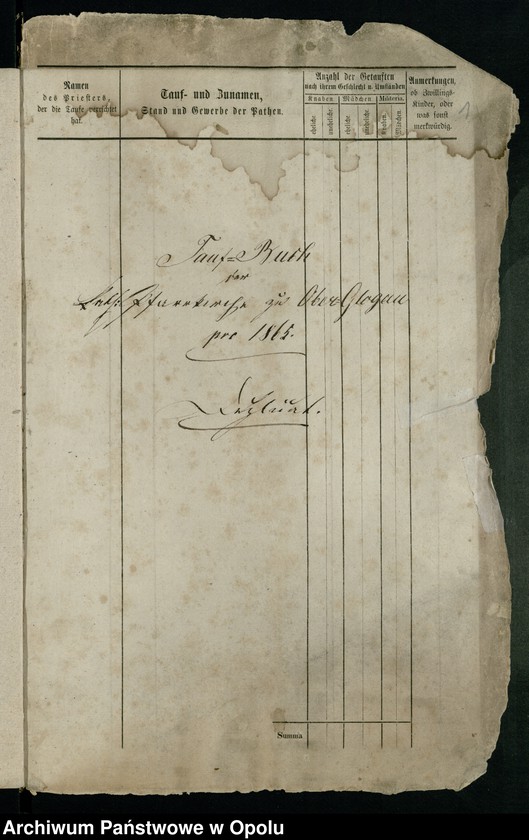 image.from.unit.number "Kirchenbuch-Duplicate für Ober-Glogau (katholisch) 1865-1870"