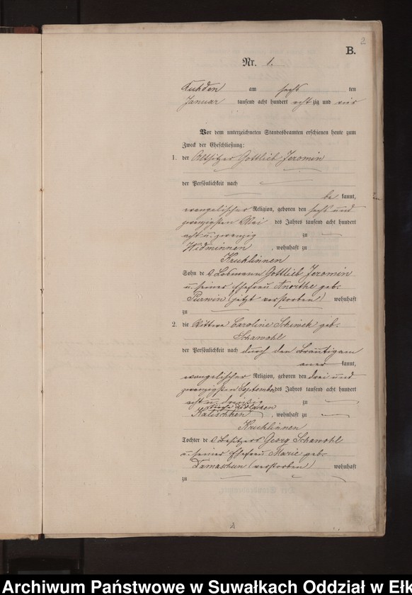 image.from.unit.number "Heiraths-Neben-Register des Preussischen Standes-Amtes Stasswinnen Kreis Loetzen"
