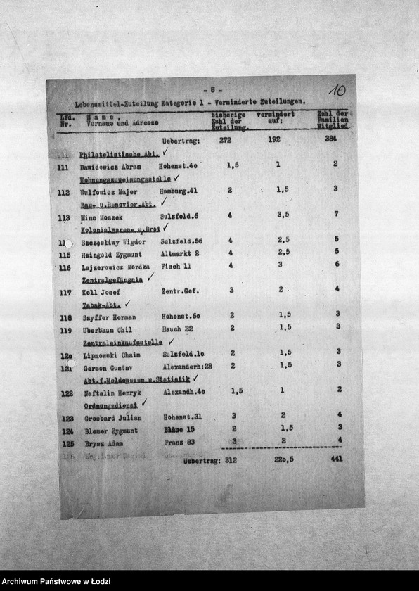 Obraz 13 z jednostki "[Korespondencja PSŻ z wydziałami i resortami w sprawie przydziałów żywnościowych dla ich pracowników]"