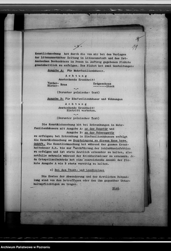 Obraz 15 z jednostki "Zarządzenia w sprawie zwalczania zaraźliwych chorób"