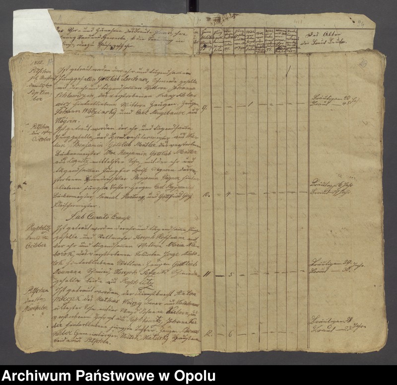 Obraz 13 z jednostki "[Parafia Rzymskokatolicka w Byczynie - księga ślubów z lat 1810-1840, 1842 oraz księga zgonów z lat 1819-1826, 1828-1842]"