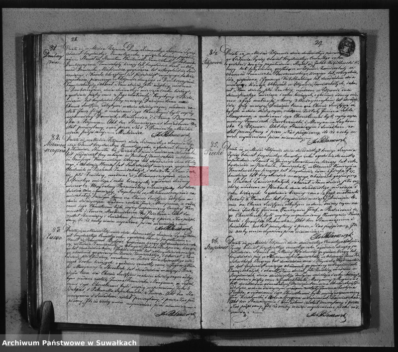 image.from.unit.number "Duplikat Aktów Urodzonych Zaślubionych i Zeszłych Urzędnika Stanu Cywilnego Parafij Filipowskiey z Roku 1834-go"