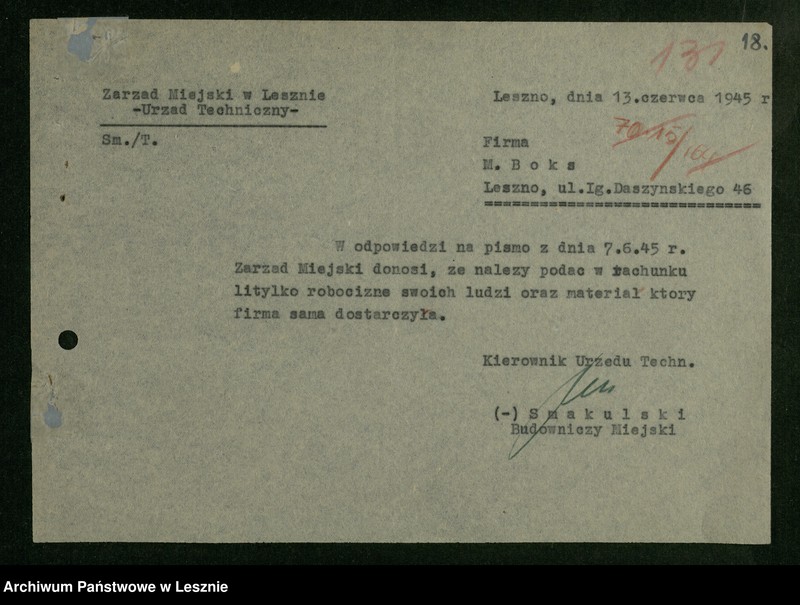 Obraz 16 z jednostki "[Sprawy budowy pomnika upamiętniającego poległych żołnierzy radzieckich i polskich, ufundowanie pamiątkowej tablicy w miejscu rozstrzelania 21 Polaków 21 X 1939 r., sprawy dbania o cmentarze i mogiły żołnierzy]"