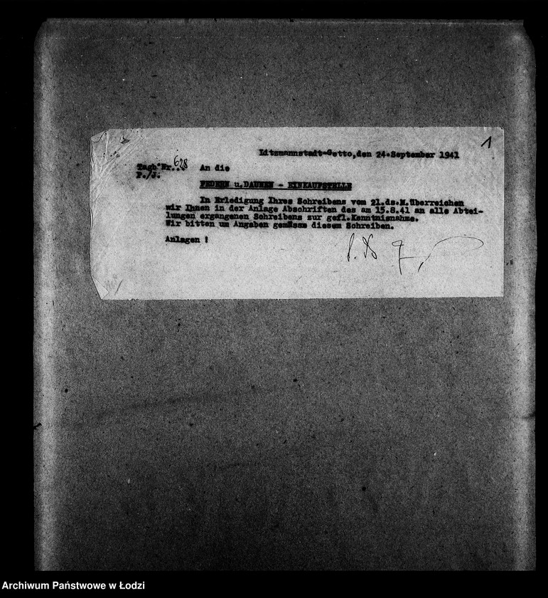 Obraz 4 z jednostki "Federn-und Daunen Abteilung [Zasiłki chorobowe dla pracowników wydziału, zaświadczenia lekarskie, listy pracowników]"