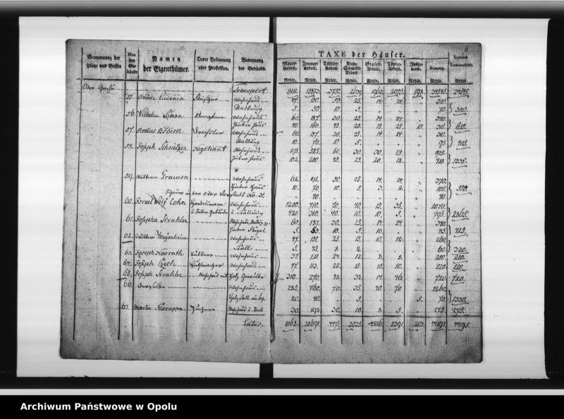 Obraz 11 z jednostki "Feuer Societeets Catastrum der Stadt Oppeln pro 1822-26. Duplicat."
