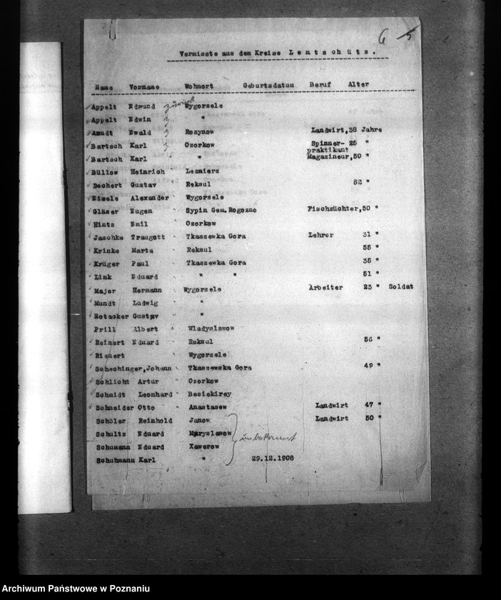 Obraz 10 z jednostki "Amtliche Meldungen Kreis Lentschütz (Łęczyca)"