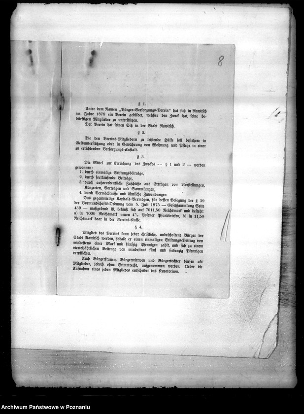 Obraz 12 z jednostki "/Burgerversorgungsverein w Rawiczu/"