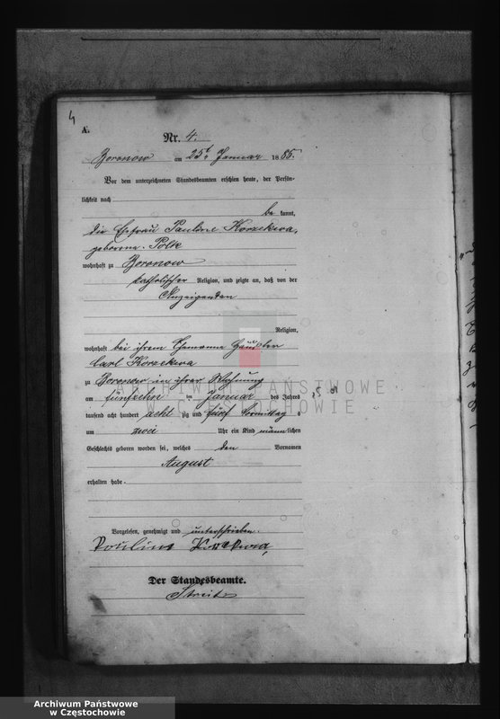 image.from.unit.number "[Pierwopis aktów urodzeń z 1885 roku]."