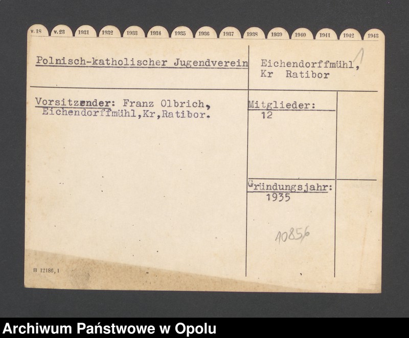 Obraz 3 z jednostki "Polnisch-katholischer Jugendverein Eichendorffmühl"