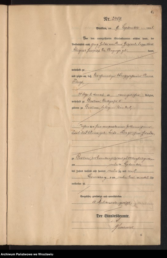 image.from.unit.number "Sterbe-Haupt-Register Breslau I 1891 Band 7"