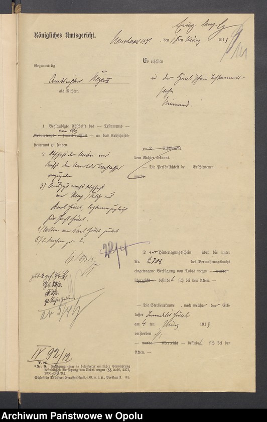 image.from.unit.number "Verfügung von Todes wegen des Rentiers Benedict Gödel in Neustadt"
