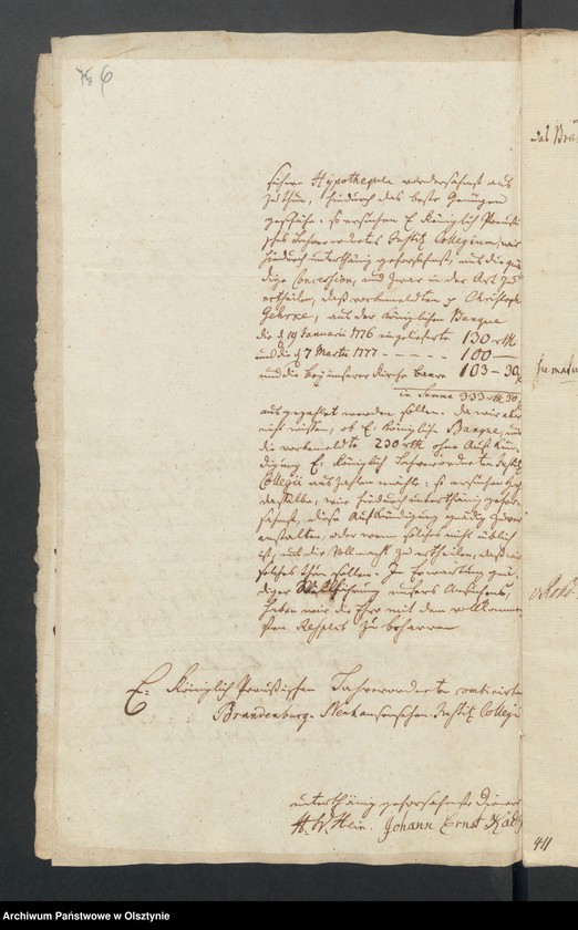 image.from.unit.number "In S. [Sachen] des Besitzers des Ellern=Kruges Christoph Goercke wegen eines nachgesuchten Anlehns von 333 rthl. [Reichsthaler] 30 gr. [Groschen] aus der Powundenschen Kirchen Caße 1778 item wegen Zurückzahlung deßelben"