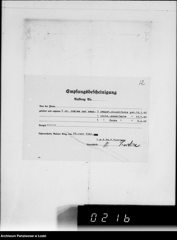 Obraz 16 z jednostki "Pferdeverkauf [oraz artykułów technicznych]"