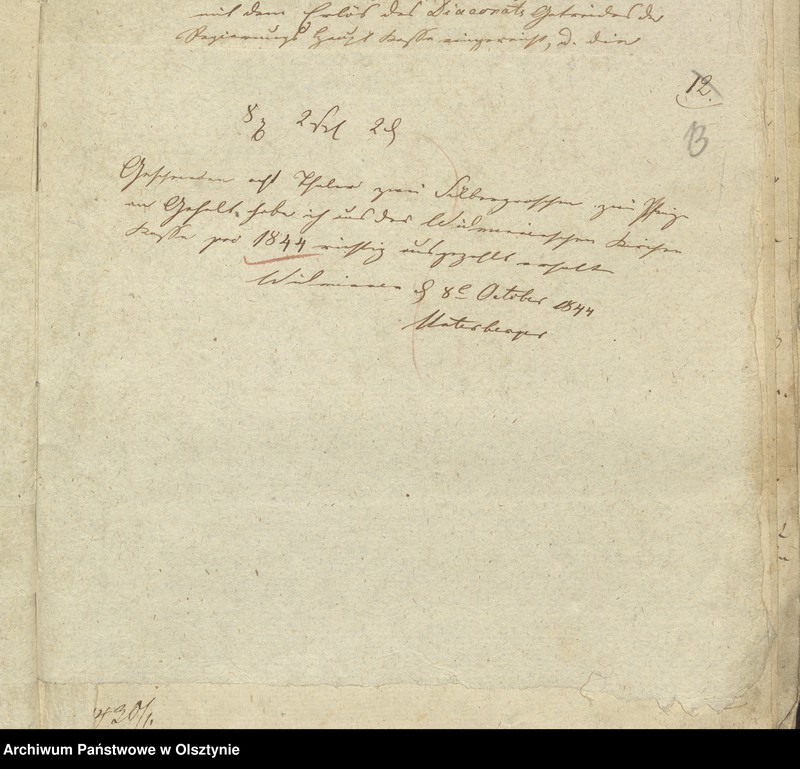 image.from.unit.number "Rechnung der Kirchenkasse zu Widminnen für das Jahr 1844"
