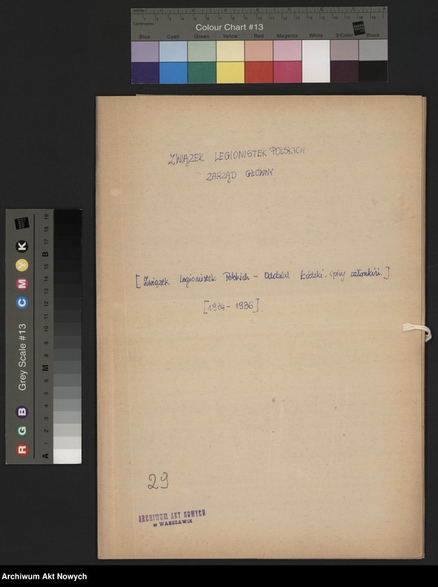 image.from.unit.number "Związek Legionistek Polskich Oddział Łódzki. Spisy członkiń."