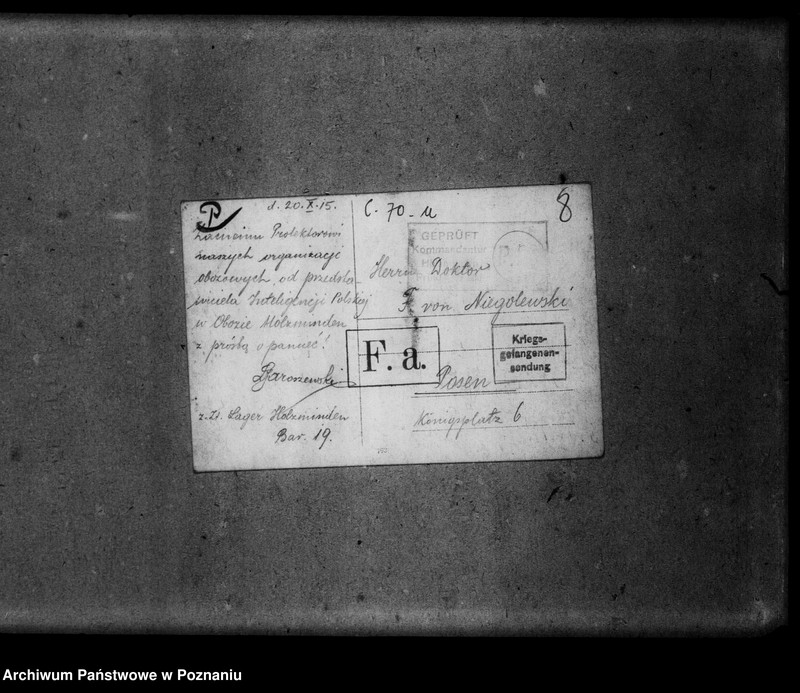 Obraz 10 z jednostki "Fotografie związane z wojną między innymi zdjęcie z frontu niemiecko- austriacko-rosyjskiego od Tobołowa do Galicji 1916 - 1918, sztab Legionów Polskich z 1914 roku w czasopiśmie "Welt am Bild", afisze satyryczne, karty, bony żywnościowe i tym podobne"