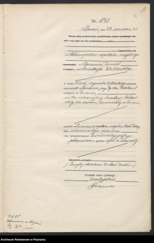 image.from.unit.number "Księga miejscowa zgonów tom III [Rejestr główny zgonów]"