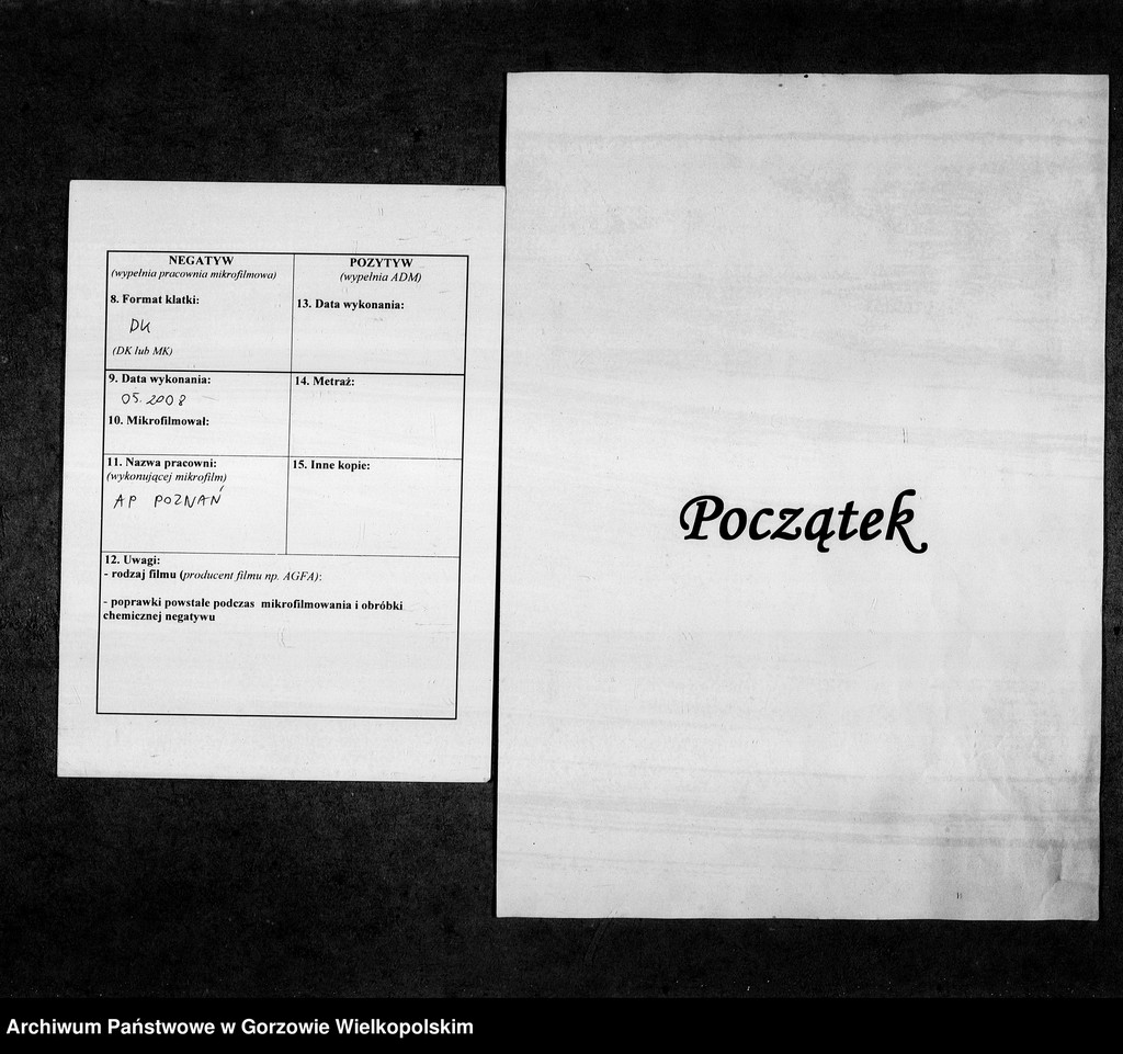 image.from.unit.number "Duplikate der Kirchenbücher von der Parochie Ratzdorf (Racław)"