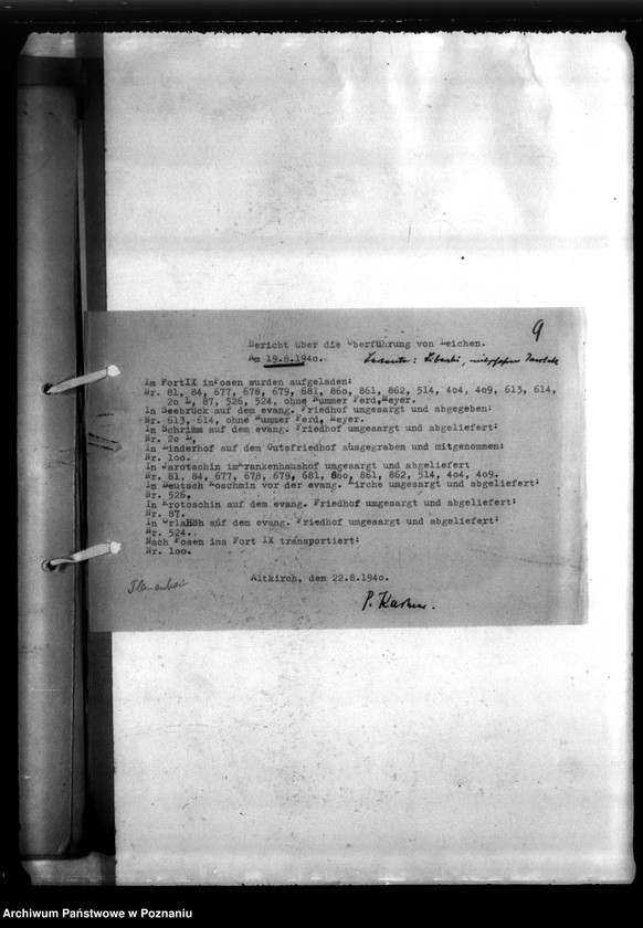 Obraz 13 z jednostki "Überführungspläne. Schriftwechsel betr. Überführungen. Band II"