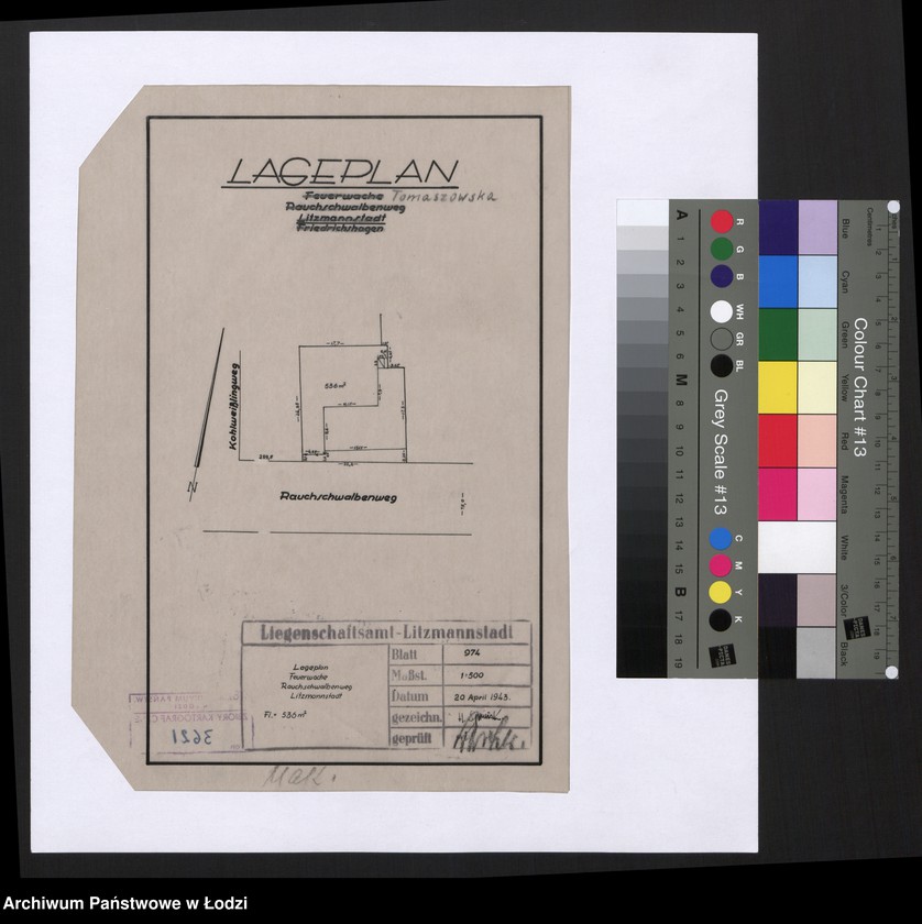 Obraz 1 z jednostki "Lageplan Feuerwache Rauchschwalbenweg Litzmannstadt Friedrichshagen"
