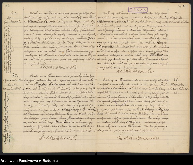 image.from.unit.number "Urząd Stanu Cywilnego w Głowaczowie Akta urodzeń, małżeństw, zgonów 1917 rok"