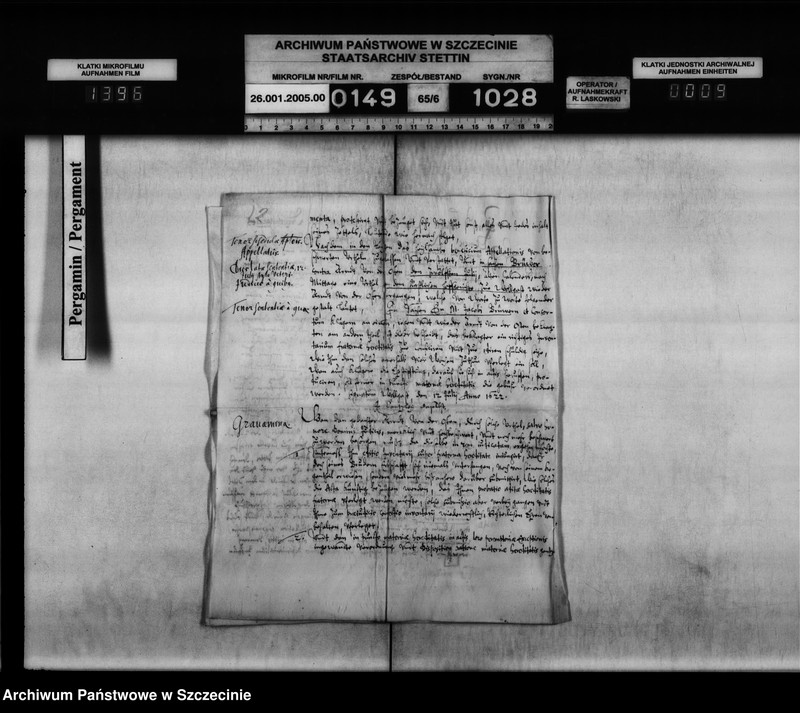 image.from.unit.number "Arnd von d. osten zu Kapelle / Jakob Brauer, Pastor in Trient: Nachlass- Streitigkeiten."