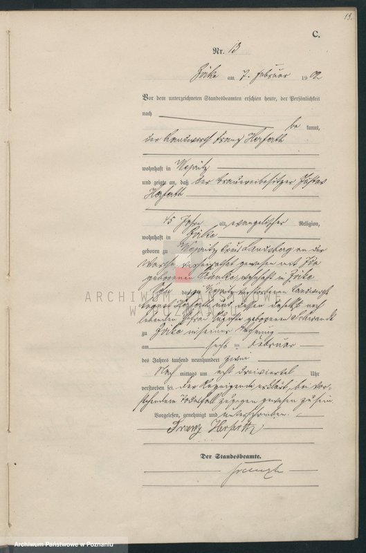 Obraz 16 z jednostki "Sterbe-Haupt-Register"
