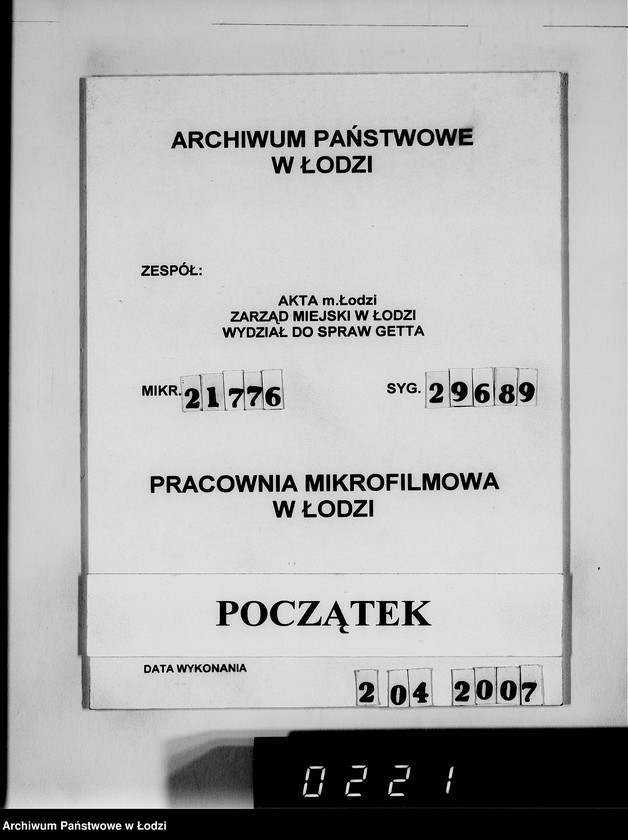 Obraz 1 z jednostki "Sonderkonto 12300. Arbeitsamt Hohensalza Lager:Amsee (Reuther- Tiefbau), Hohensalza Amsee, (Continentale Wasserwerk- Gesellschaft), Bahnhof Hohensalza (Otto Quast), Jakschitz (Otto Quast), Weidener Weiche, Reichsbahn (Otto Quast)."