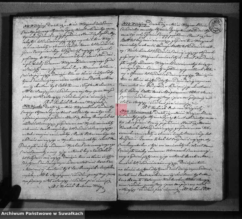 image.from.unit.number "Księga duplikat parafii Wiżajny z roku 1844"