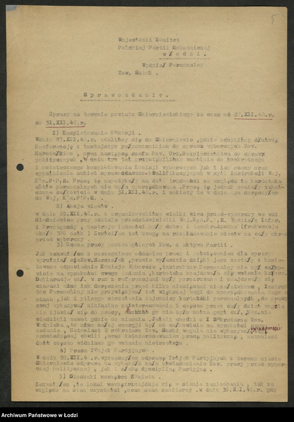 Obraz 6 z jednostki "Wybory do Sejmu okręg VII Skierniewice [- sprawozdania z przebiegu akcji wyborczej i głosowania, składy osobowe Obwodowych Komisji Wyborczych]"