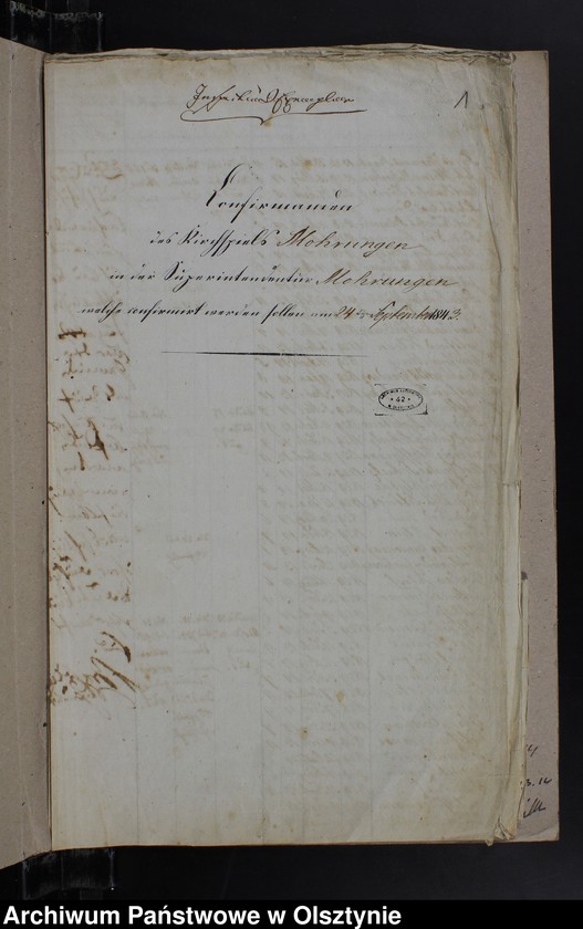 image.from.unit.number "Tabelle der Confirmanden des Kirchspiels Mohrungen"