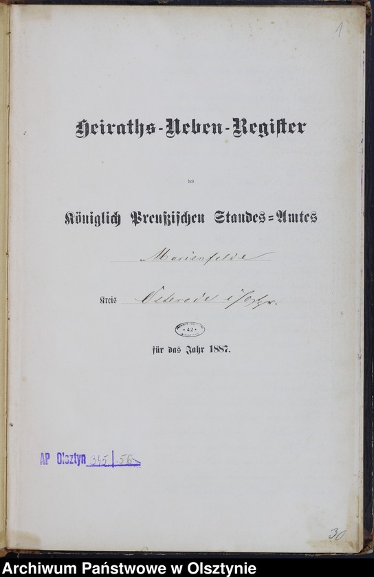 image.from.unit.number "Heiraths-Neben-Register Nr 1 - 41"