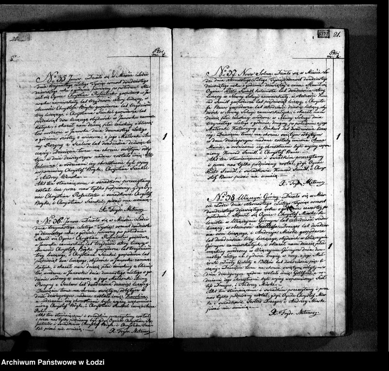 Obraz 13 z jednostki "Akta urodzeń, małżeństw i zgonów"