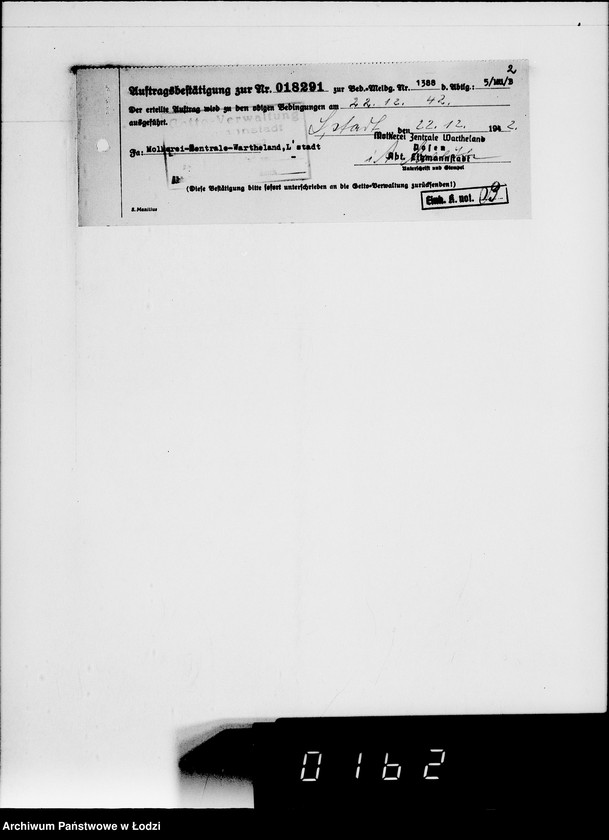 Obraz 6 z jednostki "Lebensmitteleinkauf. Aufträge, [Lieferscheinen und Rechnungen] 18291-18370"